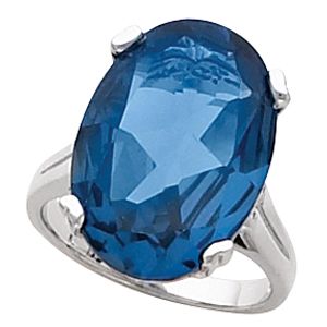 Ring Mounting for Oval Gemstone Solitaire