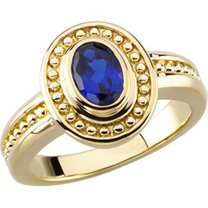 Ring Mounting for Oval Gemstone 