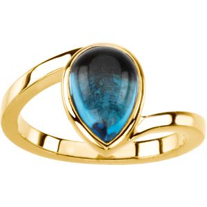Solitaire Ring Mounting for Pear Shape Gemstone