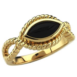 Bezel-Set Ring Mounting for Marquise Shape Gemstone 