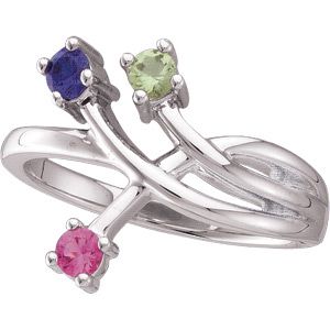 3-Stone Fashion Ring Mounting for Gemstones