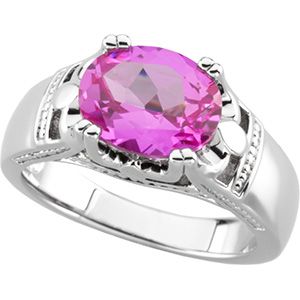 Ring Mounting for Oval Gemstone