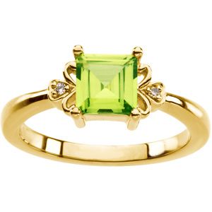 Ring Mounting for Princess - Cut Gemstone