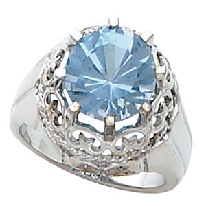 Scroll Design Ring for Round Gemstone Solitaire