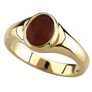 Bezel-Set Ring Mounting for Oval Gemstone 