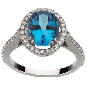 Ring Mounting for Oval Gemstone
