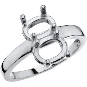 Ring Mounting for Oval Gemstone