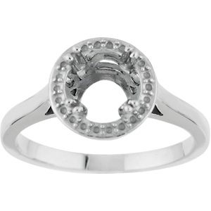 Ring Mounting for Round Shape Gemstone