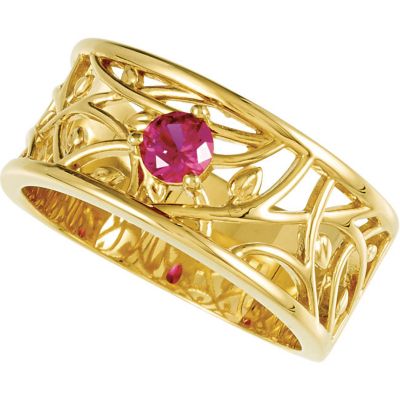Round Stone Ring for Mothers