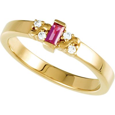 Baguette Stone Ring for Mothers