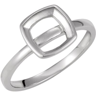 Stackable Ring Mounting for Antique Square Cabochon Stone