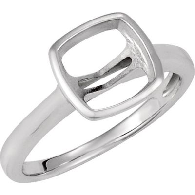Stackable Ring Mounting for Antique Square Cabochon Stone