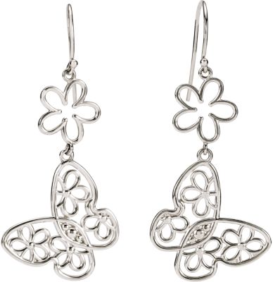 Butterfly & Floral Design Earrings