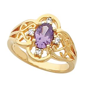 Ring Mounting for Oval Gemstone 
