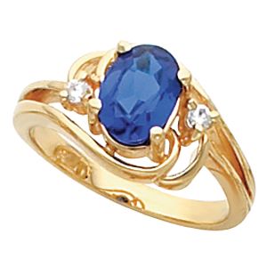 Ring Mounting for Oval Gemstone 