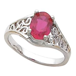 Ring Mounting for Oval Gemstone Solitaire