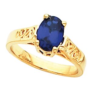 Ring Mounting for Oval Gemstone Solitaire