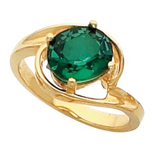 Ring Mounting for Oval Gemstone Solitaire