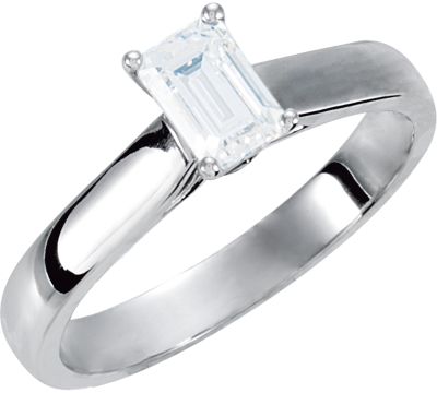 Cathedral-Style Solitaire Engagement Ring Mounting with Accent