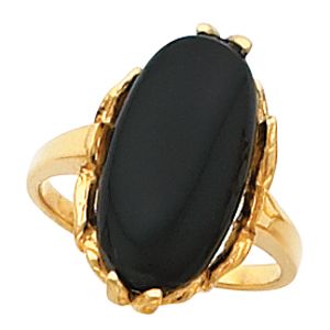 Ring Mounting for Oval Cabochon Gemstone Solitaire