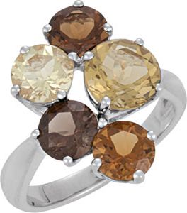 Genuine Multiple Gemstone Ring