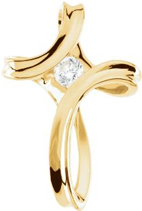 Cross Pendant with Diamond