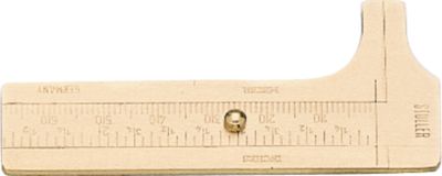Brass Sliding MM Gauge 2 1/4