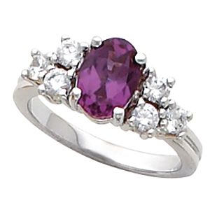 Ring Mounting for Oval Gemstone 
