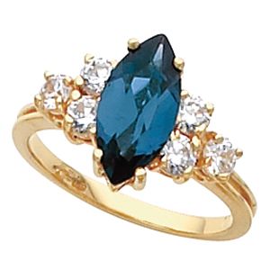 Ring Mounting for Marquise Gemstone
