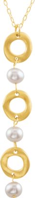 Freshwater Cultured Pearl & Fashion Circle Necklace