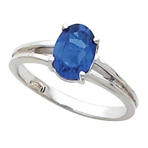 Ring Mounting for Oval Gemstone Solitaire