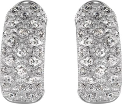 Cubic Zirconia Hoop Earrings