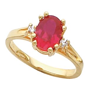 Ring Mounting for Oval Gemstone 
