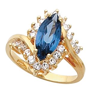 Ring Mounting for Marquise Gemstone