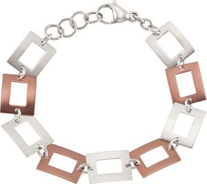 Stainless Steel Square Link Bracelet