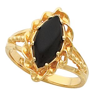 Ring Mounting for Marquise Shape Cabochon Stone