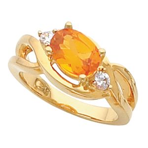 Ring Mounting for Oval Gemstone 