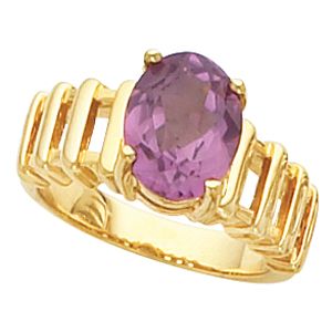 Ring Mounting for Oval Gemstone Solitaire