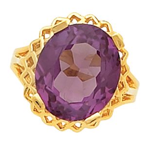 Ring Mounting for Oval Gemstone Solitaire