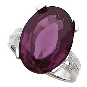 Ring Mounting for Oval Gemstone Solitaire
