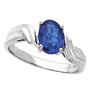 Ring Mounting for Oval Gemstone Solitaire