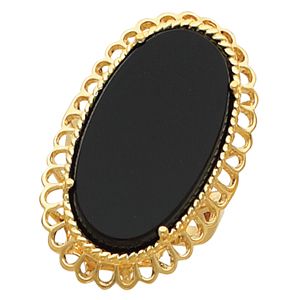 Ring Mounting for Oval Cabochon or Faceted Gemstone 