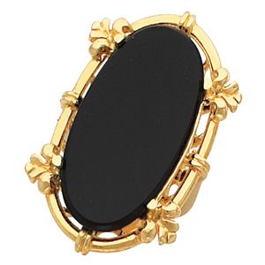Ring Mounting for Oval Cabochon Gemstone Solitaire