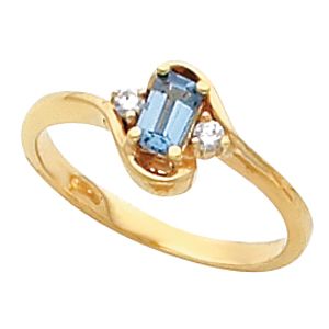 Ring Mounting for Emerald Shape Gemstone
