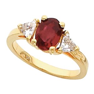 Ring Mounting for Oval Gemstone 