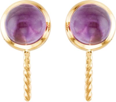 Genuine Amethyst Semi-mount Earrings
