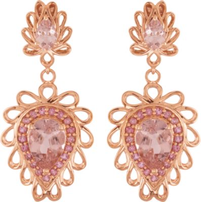 Genuine Morganite & Pink Tourmaline Earrings