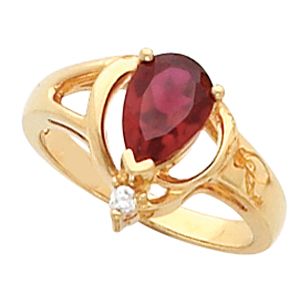 Ring Mounting for Pear Shape Gemstone 