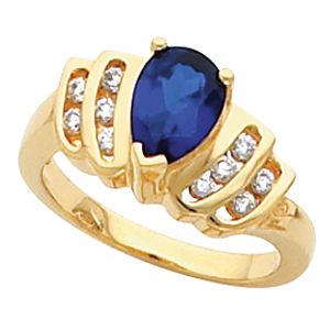 Ring Mounting for Pear Shape Gemstone 