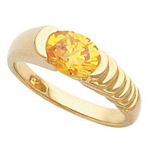 Bezel-Set Ring Mounting for Oval Gemstone Solitaire